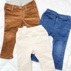 【 80cm 】 3点セット 綿 長ズボン ベビー 男の子 女の子