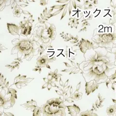 ラスト 2m フラワー ベージュ オックス