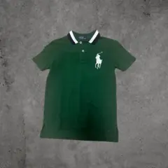 ビックポニー polo ラルフローレン ダークグリーン ポロシャツ ホワイトロゴ