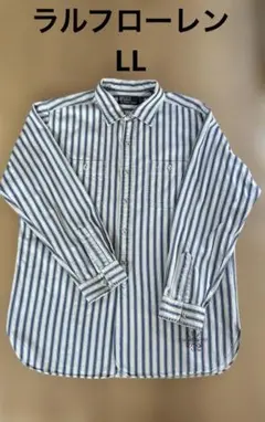 Polo by Ralph Lauren ストライプ長袖シャツ LL
