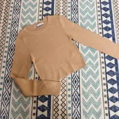 ZARA ザラ ニット クロップド丈 長袖 ベージュ
