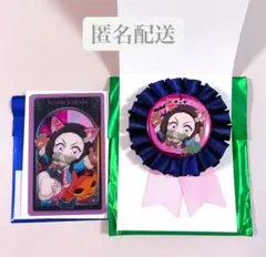 鬼滅の刃 ハロウィン ランダムメタリックカード コサージュ風缶バッジ 禰豆子