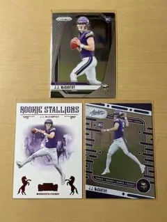 NFL VIKINGS QB JJ MCCARTHY ROOKIE 3枚セット