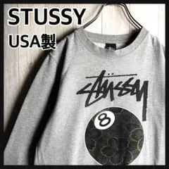 2553【希少 美品】USA製 ステューシー ボタニカル8ボールロゴ スウェット