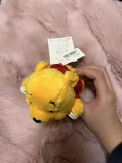 くまのプーさん 肩のせ ぬいぐるみ キーホルダー