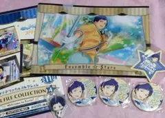 (未使用)あんスタ　伏見弓弦名前入缶バッジ＆クリアファイル