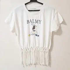 alicia　PAGEBOY　ページボーイ　フリンジ付きTシャツ　ホワイトのサムネイル