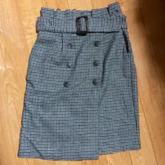 チェックスカート ギンガムチェック タイトスカート
