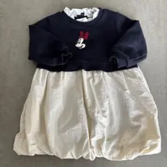 ミニーマウス ワンピース 100cm 七分袖