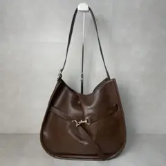 美品H&M スラウチーショルダーバッグ ダークブラウン ホーボーバッグ 完売品のサムネイル
