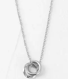 GLUCK Double ring necklace シルバー