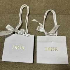 Dior ギフト袋 ホワイト 小型 リボン付き