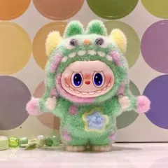 ✨モンスター風ぬいぐるみラブブキーホルダー 緑 1個