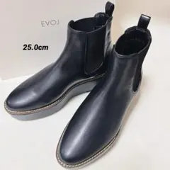 【EVOL】イーボル 厚底ショートサイドゴアブーツ LL