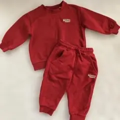 赤 トレーナー・パンツセット 9-12ヶ月　セットアップ　ZARA ザラ　80