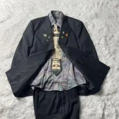 メンズ　ヴィンテージ　ダブル　セットアップ　スーツシャツ　ネクタイ　3点セット