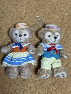 【ディズニー】ダッフィー　シェリーメイ　ぬいぐるみバッジ
