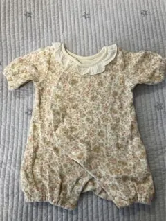 CONOCO＊花柄ロンパース ベージュ系　50-60㎝