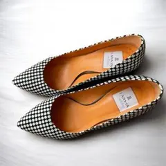 LANVIN en Bleuランバンオンブルー ドット　パンプス　黒　24.5のサムネイル