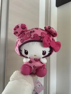 ハローキティ ぬいぐるみ ピンク ヒョウ柄