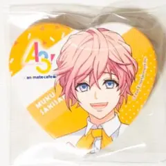 新品★A3！★夏組【向坂椋】アニカフェ★等身★ハート型缶バッジ★缶バッジ