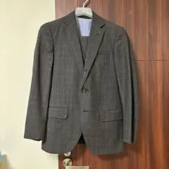 ブラウンチェック柄 ビジネススーツ