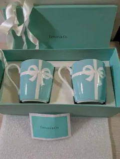 ティファニー　Tiffany & Co. 　ブルーリボンマグカップ　ペアセット