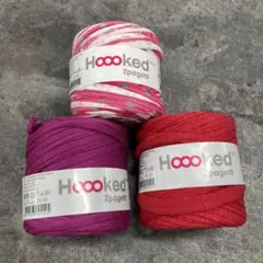 ズパゲッティ Hoooked Zpagetti 紫　赤　ピンク　白　3個セット