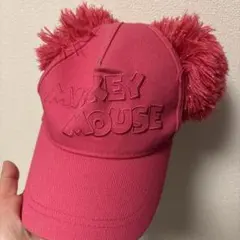 ミッキーマウス ポンポン　ピンクキャップ