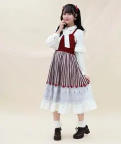 axes femme kawaii マリアンヌワンピース 紺 - メルカリ