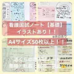 看護【国試対策ノート】【基礎】A4サイズ余白あり！！勉強・暗記に大活躍！