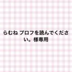 らむね プロフを読んでください。様専用ページ