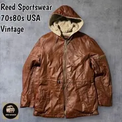 USA製70s80sREEDSPORTSWEAR極フェード裏ボアレザージャケット