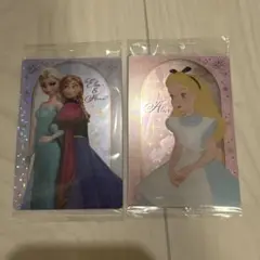 ディズニー　ウエハース　カード　アナ&エルサ　アリス