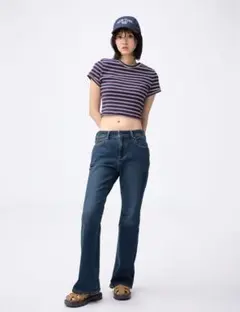 スリムフレアジーンズ/GU/Mサイズ