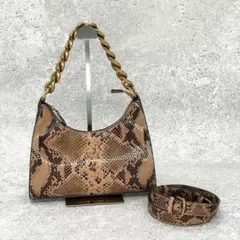 美品 COACH コーチ スネーク柄 アシュトン 2way ショルダーバッグ 
