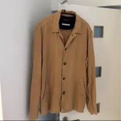 SHIPS ベージュリネン長袖シャツ