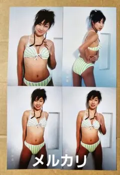 内田亜紗子 生写真6枚セット➃レースクイーン(ハガキサイズ）水着（再