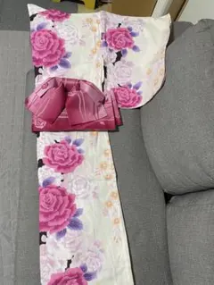 花柄浴衣・帯セット