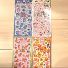 【正規品】　プチドロップステッカー　ディズニー　4種類セット　スティッチ　など