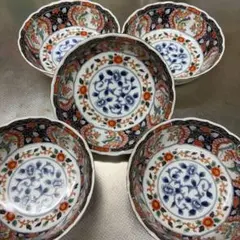 【有田焼】亮秀窯 蛸唐草文 赤絵 染付 小鉢 4客セット 鉢 輪花 田代亮秀 有田焼】亮秀窯 蛸唐草文 赤絵 染付 小鉢 4客セット 鉢 輪花 田代亮秀