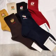 クリスマス柄のソックス6足セット