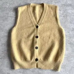 美品✨aimoha ニットベスト モヘアライク ウール混 カジュアル 韓国 古着
