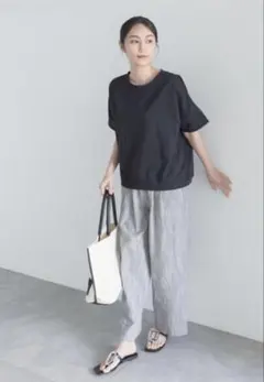 Te chichi♡ 接触冷感レディース 半袖カットソー ブラックのサムネイル