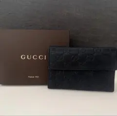 グッチ GGキャンバス コンチネンタル長財布 バープレート シルバー