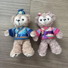 ダッフィー & シェリーメイ　七夕コスチューム 2体セット　キーホルダー