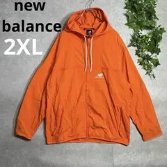 新品　未使用品　ニューバランス　ウインドブレーカー　オレンジ　2XL
