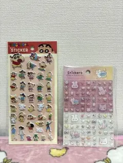 セリア　クレヨンしんちゃん　ぷっくりシール　ステッカー　タイルシール