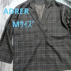 美品　ADRER　アドラー　ダブルテーラードジャケット　チェック　M　ブラウンのサムネイル