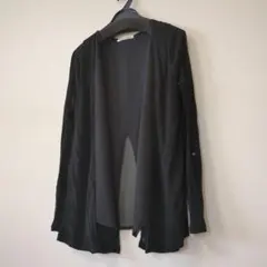 【良品】Alphabet's alphabet ブラックカーディガンフリーサイズ